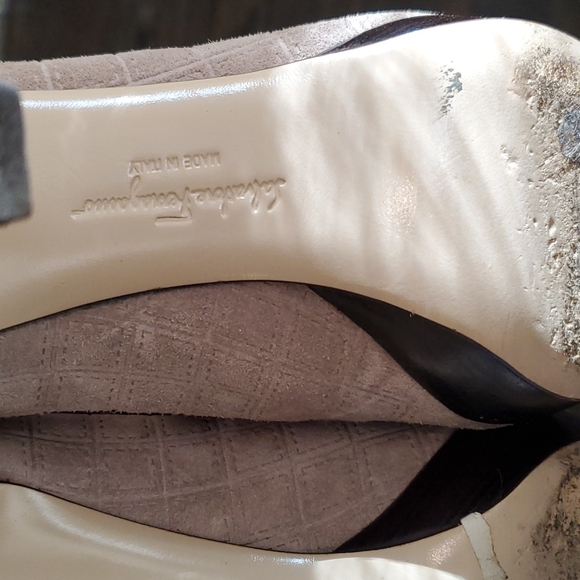 salvatore ferragamo women suade patten leather toe box size 7b - Picture 8 of 12